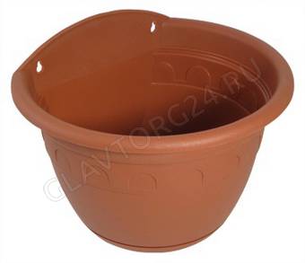 Кашпо настенное колывань 16см теракот. арт.с111т