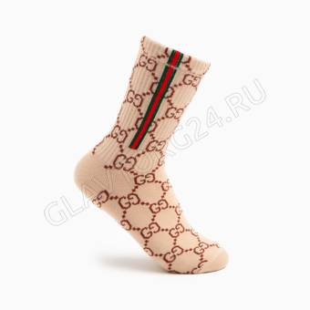 Носки женские х/б GUCCI асс р-р 37-39(23-25) бежевый