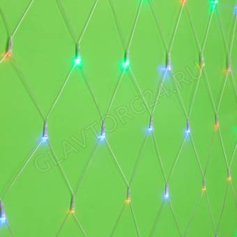 СНОУ БУМ Гирлянда эл. сеть, 224LED, 2x2м, мульти, 8 реж, ПВХ прозр., коннектор, 220В 
