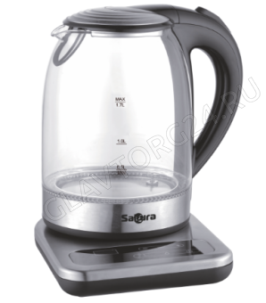 Чайник электрический SAKURA SA-2724DBK 1,7л 2,2кВт стекло черный