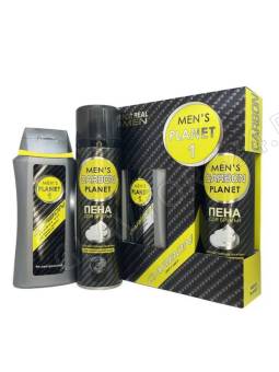 Набор подарочный 553 Men's Planet  Carbon 1 (Гель д/душа 250 +  Пена д/бритья 200) муж