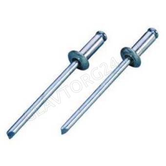 Заклепки вытяжные, алюмин. 100шт 4,8*16мм/23666-0