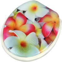 Сиденье д/унитаза мягкое с фото Цветы джунглей/17