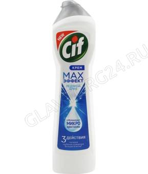 CIF Крем чистящий 450мл MAX ЭФФЕКТ Ледяной Бриз синий/16
