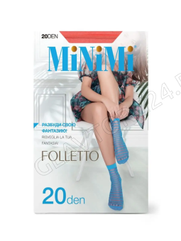 Носки женские в полоску FOLLETTO 20 капрон р-р 1 BLU