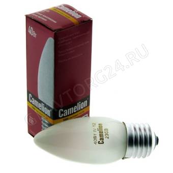 Лампа Сamelion свеча 40Вт. Е27 мат.