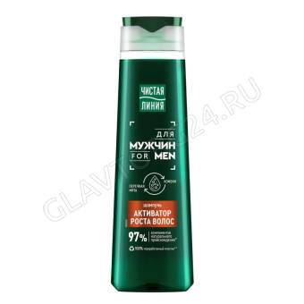 Чистая линия шампунь 400мл Активатор роста д/мужчин/12