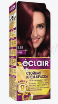 ECLAIR w9 Стойкая крем-краска д/волос № 5.55 рубин