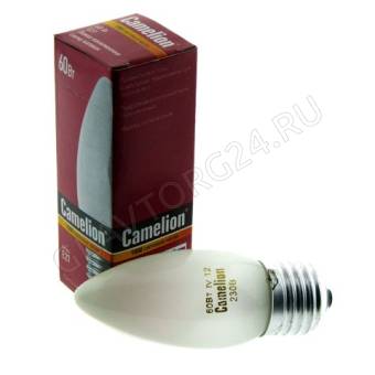 Лампа Сamelion свеча 60Вт. Е27 мат.