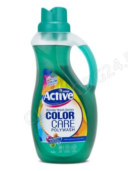 ACTIVE Гель для стирки цветного белья "COLOR CARE Poly Wash" 1500 мл, технология холодной стирки 