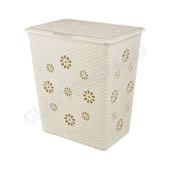 Корзина для белья "Плетёнка" 60л (слон.кость) М2030