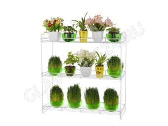 Стеллаж, парник д/цветов и рассады (64,5*22*73см) АЛТ 98Н ( незначительные дефекты)