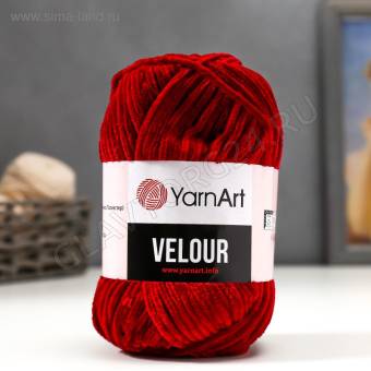 Пряжа "Velour" 100% микрополиэстер 170м/100г (847 бордо)   3440524