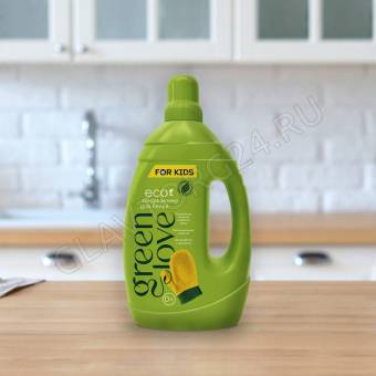 GREEN LOVE кондиционер для детского белья, 1000 мл  (Версия 2022)