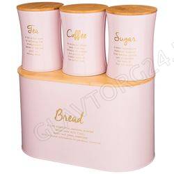 НАБОР AGNESS ХЛЕБНИЦА 2В1 34*18*20СМ БАНКА Д/СЫП. 11*14СМ 3ШТ/4 арт. 790-253 снято