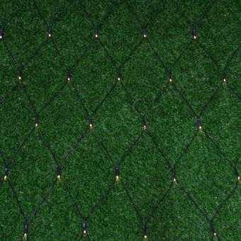 INBLOOM Гирлянда на солн. батарее сеть 96LED 1,5*1,5м, шампань, 2 реж