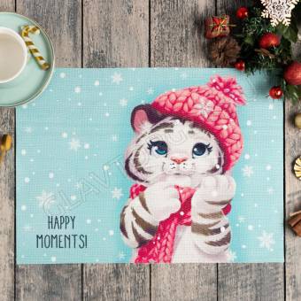 Салфетка подстановочная ПВХ(PVC) 29*40см Доляна Happy moments РАСПРОДАЖА