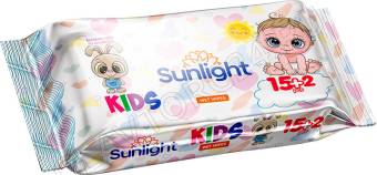 SUNLIGHT Влажные салфетки 17шт XL Зайчик