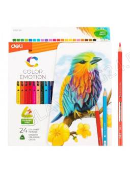 Карандаши 24цв Color Emotion липа /трехгранные/ европод ЕС00220 Deli