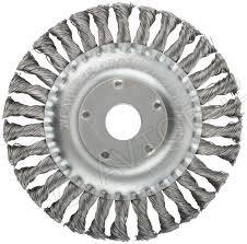 Корщетка, тип "колесо", посадочный диаметр 22,2 мм, стальная витая проволока 150 мм (MOS)