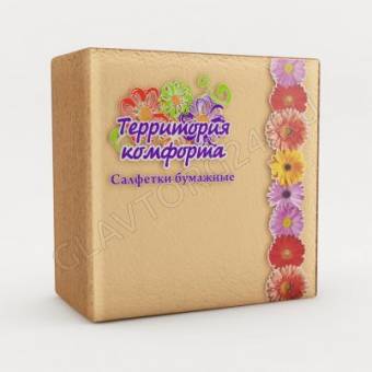 Салфетки бум. 50шт/60шт Цветные Омск