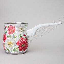 ТУРКА 680МЛ AGNESS "БЕЛЫЕ МАКИ"/12 арт. 916-439