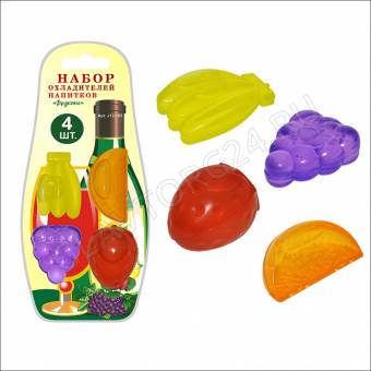 Набор охладителей напитков "Фрукты" 4 шт. J13-103 