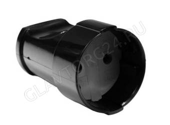 Розетка штепсельная Volsten S1-M12 Black 10А черная б/з