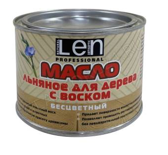Масло льняное с воском "LEN" Бесцветный 400 гр./6шт