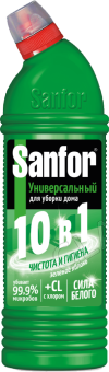 SANFOR Universal 750мл Зеленое Яблоко ср-во д/чистки и дезинф/15