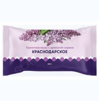 Туалетное мыло 100г п/п обертка с ароматом сирени/66шт, Меридиан