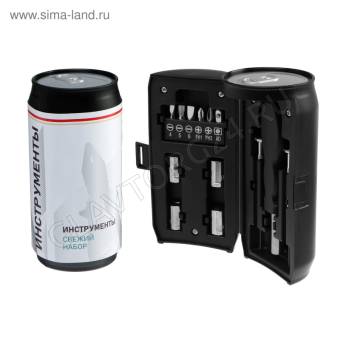Набор инструментов TUNDRA, подарочный пластиковый кейс "Банка", 13 предметов 5308280