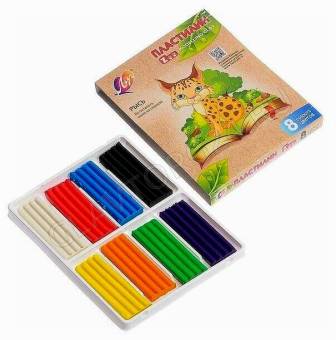 Пластилин  8цв 120г "ZOO" /картон.кор. 29С 1720-08 Луч