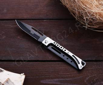 Нож перочинный лезвие 7,4см с вырезом, рукоять Цепь 16см, микс 1850708
