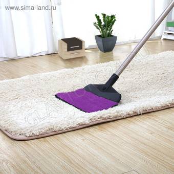 Швабра-веник с насадкой из микрофибры, стальная ручка 27х84(120) см МИКС 1723574