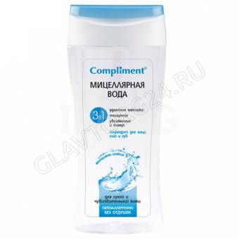 Compliment Мицелярная вода 3в1 200 мл/ 28шт