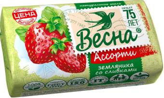 Мыло туалетное Земляника со сливками 100гр /68 в обертке