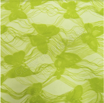 Штора киссея Бабочка 290*290см жаккард зеленый