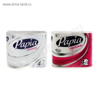 Т/бумага Papia 4-х сл.4 рул. Deluxe
