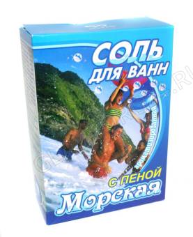 Соль д/ванн с пеной Морская 400г/32шт Бийск