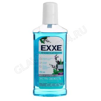 EXXE Ополаскиватель для полости рта  "Экстра свежесть" (голубой), 250 мл/24