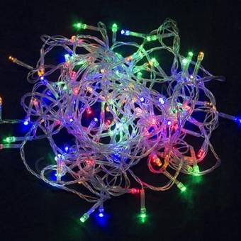 СНОУ БУМ Гирлянда электрическая Вьюн 9м, 100 LED, мультицвет, 8 реж, прозрачн/провод, 220В+ПОДАРОК