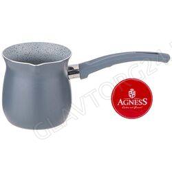 ТУРКА 450МЛ AGNESS "BLACK MARBLE" С А/П МРАМОР. ПОКР. И РУЧКОЙ SOFT TOUCH Б/УП/36 арт. 906-254