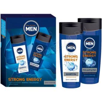 Набор подарочный для мужчин DELTA STRONG ENERGY (гель д/душа 250мл+шампунь 250мл) муж.