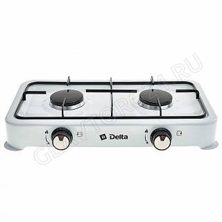 Плита газовая 2 конфорки DELTA D-2206 белый 