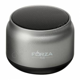 Колонка беспроводная FORZA круглая серебряная, 7*7*4,5см,  micro-SD, AUX,  USB