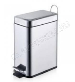 Контейнер д/мусора 5,0л прямоуг с педалью нерж с доводч. 140*285*305мм 140*285*305мм полировка/6 