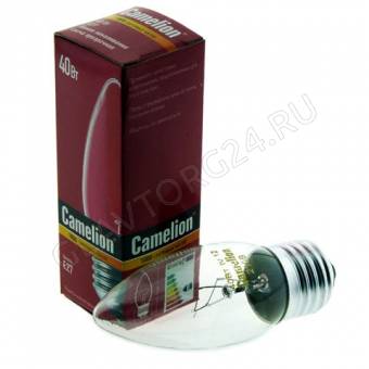 Лампа Сamelion свеча 40Вт. Е27 проз.