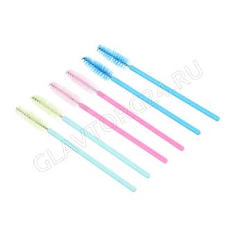 Набор силиконовых кисточек д/ресниц 4шт, 10см, 4 дизайна