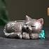 картинка Кашпо - органайзер "Спящая кошка с бантом" серый, 6см от компании ГлавТорг Красноярск
